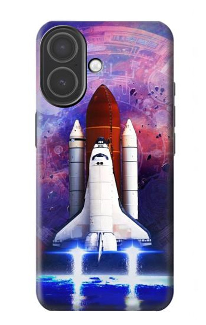 S3913 Navette spatiale nébuleuse colorée Etui Coque Housse pour iPhone 17
