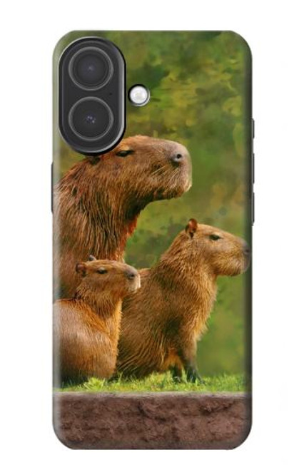 S3917 Cochon d'Inde géant de la famille Capybara Etui Coque Housse pour iPhone 17