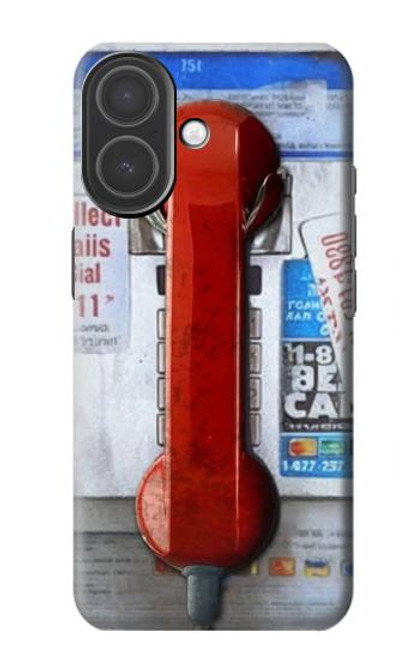 S3925 Collage Téléphone Public Vintage Etui Coque Housse pour iPhone 17