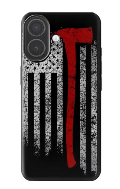 S3958 Drapeau de hache de pompier Etui Coque Housse pour iPhone 17