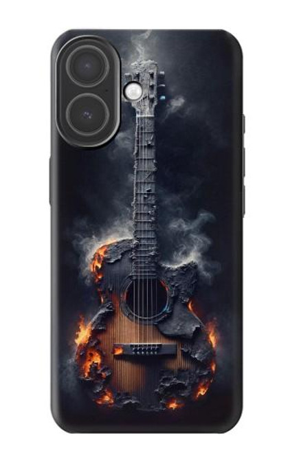 S3972 Graphique de guitare acoustique brûlée Etui Coque Housse pour iPhone 17