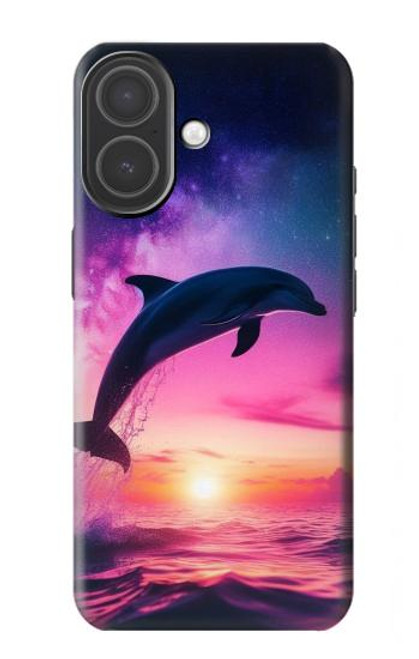 S3980 Dauphin, coucher de soleil, Voie lactée Etui Coque Housse pour iPhone 17