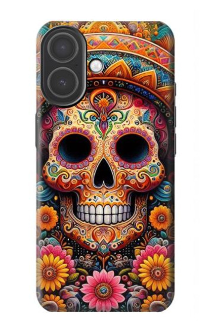 S3999 Peinture de crâne mexicain Etui Coque Housse pour iPhone 17