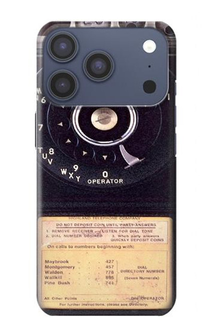 S0086 Vintage téléphone Etui Coque Housse pour iPhone 17 Pro