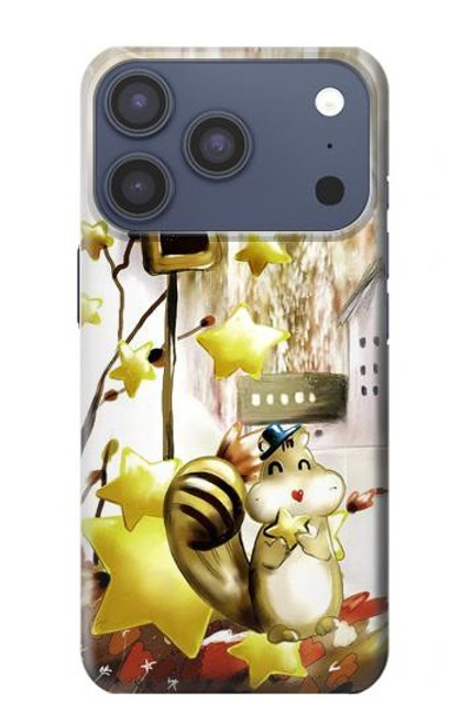 S0109 Écureuil mignon Dessin animé Etui Coque Housse pour iPhone 17 Pro