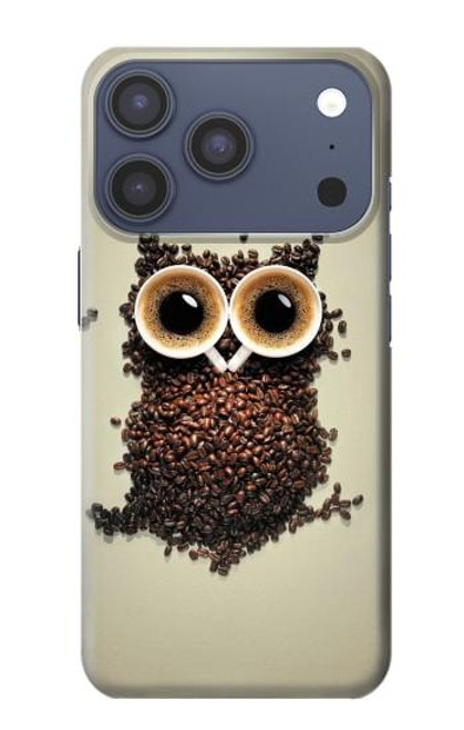 S0360 café Chouette Etui Coque Housse pour iPhone 17 Pro