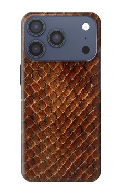 S0555 serpent Peau Etui Coque Housse pour iPhone 17 Pro