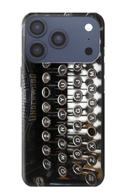S0620 Machine à écrire Etui Coque Housse pour iPhone 17 Pro