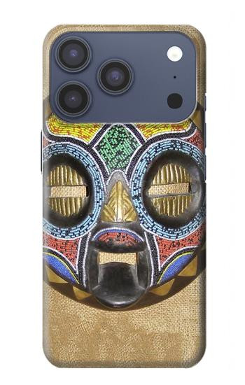 S0965 Masque africain Baluba Etui Coque Housse pour iPhone 17 Pro, 18 Pro