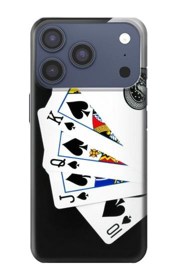 S1078 Poker Royal Flush droite Etui Coque Housse pour iPhone 17 Pro, 18 Pro