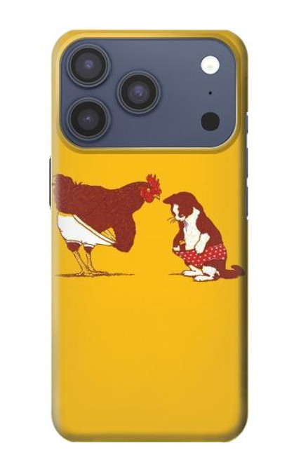 S1093 Coq de chat et blague Etui Coque Housse pour iPhone 17 Pro