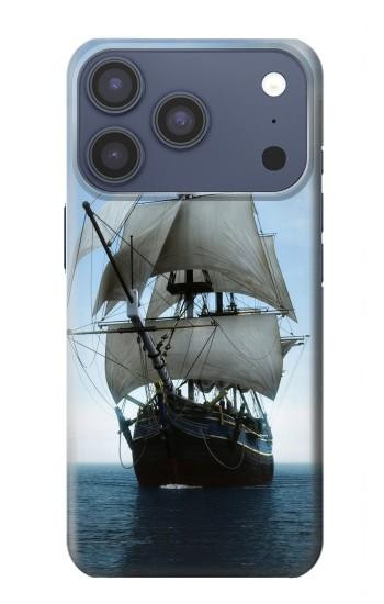 S1096 Bateau à voile dans un océan Etui Coque Housse pour iPhone 17 Pro, 18 Pro