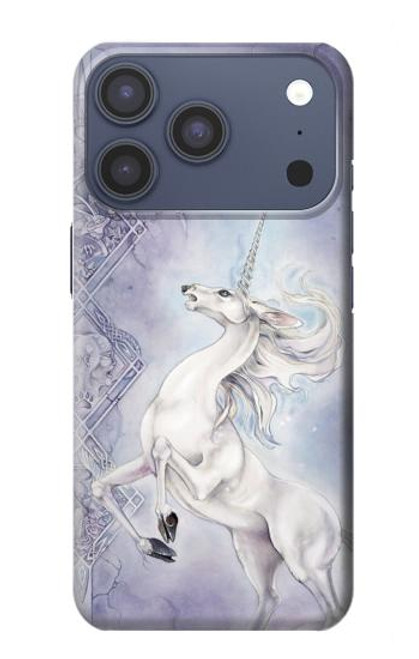 S1134 Cheval Blanc Licorne Etui Coque Housse pour iPhone 17 Pro