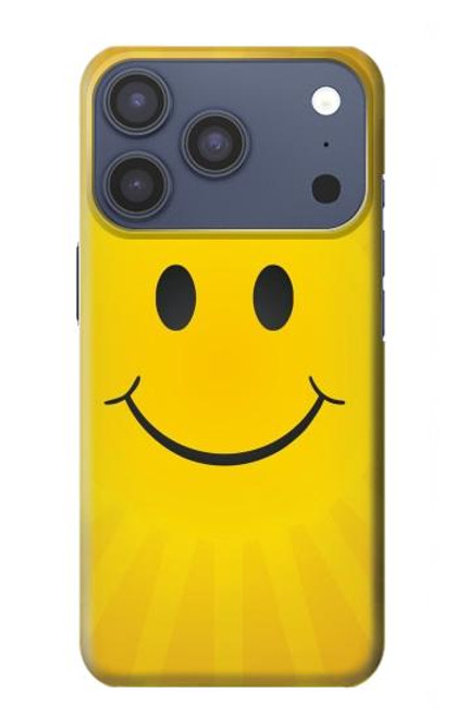 S1146 Sourire Soleil Jaune Etui Coque Housse pour iPhone 17 Pro