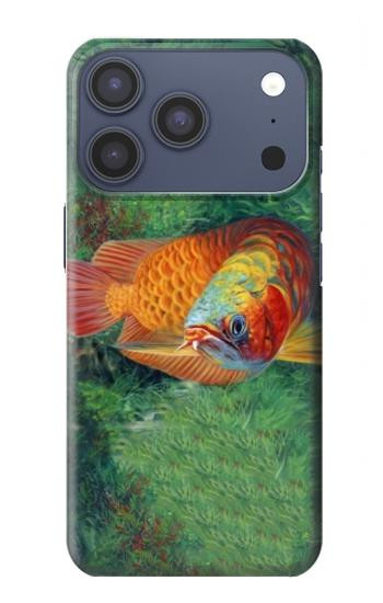 S1157 Rouge Arowana Poisson Etui Coque Housse pour iPhone 17 Pro, 18 Pro