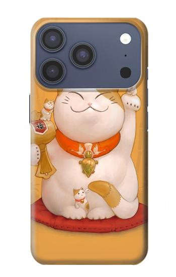 S1217 Maneki Neko Lucky Cat Etui Coque Housse pour iPhone 17 Pro, 18 Pro