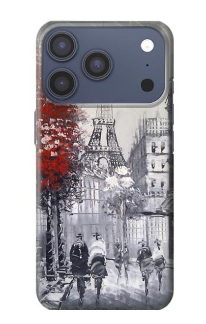 S1295 Peinture Eiffel de Paris Etui Coque Housse pour iPhone 17 Pro