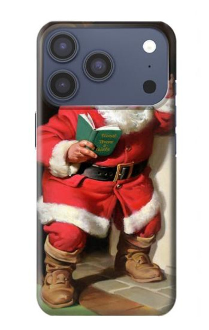 S1417 Père Noël Joyeux Noël Etui Coque Housse pour iPhone 17 Pro