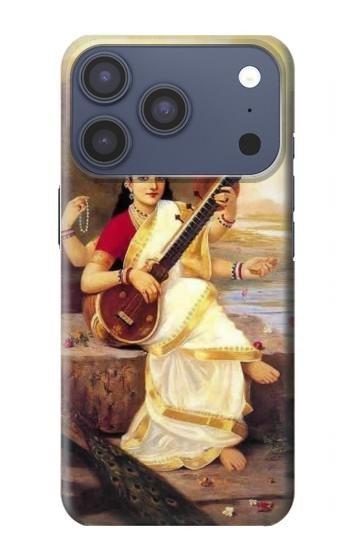 S1420 Saraswati déesse hindoue Etui Coque Housse pour iPhone 17 Pro, 18 Pro