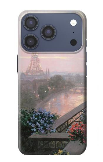 S1443 Terrasse à Paris Eifel Etui Coque Housse pour iPhone 17 Pro, 18 Pro