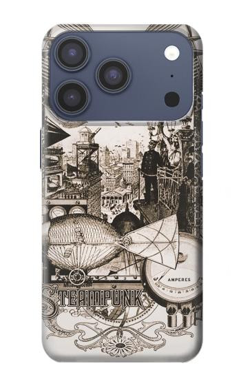 S1681 Dessin steampunk Etui Coque Housse pour iPhone 17 Pro, 18 Pro