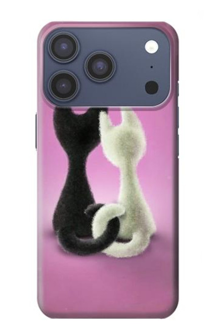 S1832 Chat d'amour Etui Coque Housse pour iPhone 17 Pro