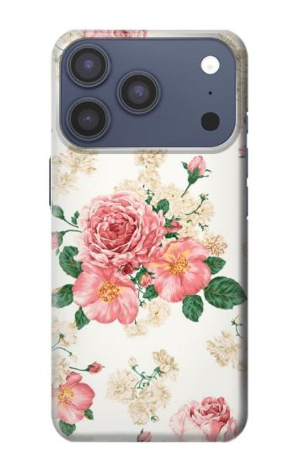 S1859 Motif Rose Etui Coque Housse pour iPhone 17 Pro