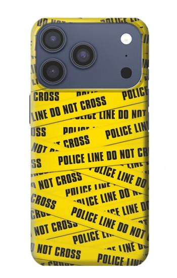S2088 Banderole de la police ne pas dépasser Etui Coque Housse pour iPhone 17 Pro, 18 Pro