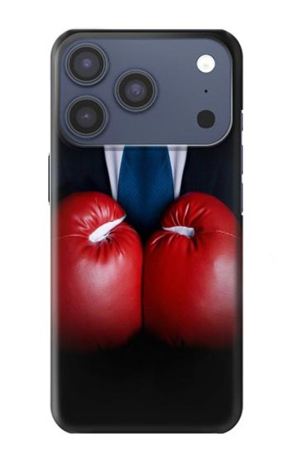 S2261 Homme d'affaires Noir Costume avec des gants de boxe Etui Coque Housse pour iPhone 17 Pro