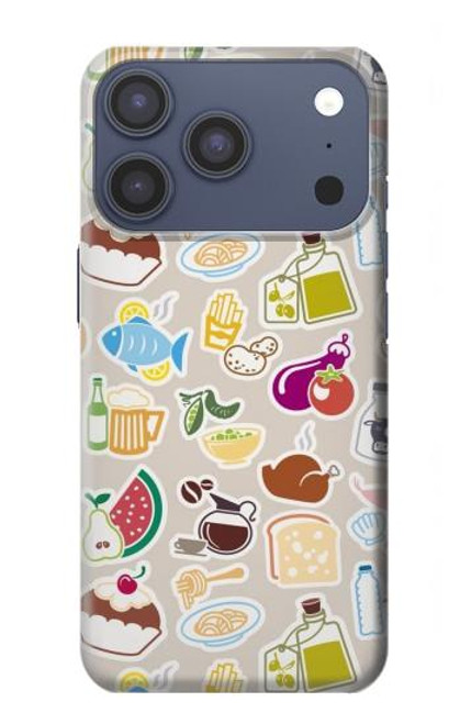 S2321 Aliments et boissons sans soudure Etui Coque Housse pour iPhone 17 Pro