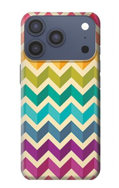 S2362 Arc en ciel coloré Shavron Zig zag Etui Coque Housse pour iPhone 17 Pro