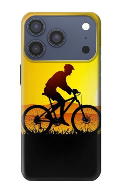 S2385 Vélo Vélo Coucher de soleil Etui Coque Housse pour iPhone 17 Pro
