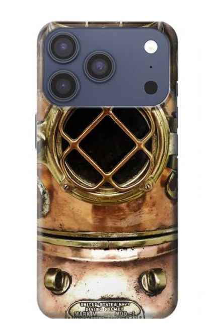 S2412 Mer Profonde Casque millésimé plongée sous-marine Etui Coque Housse pour iPhone 17 Pro