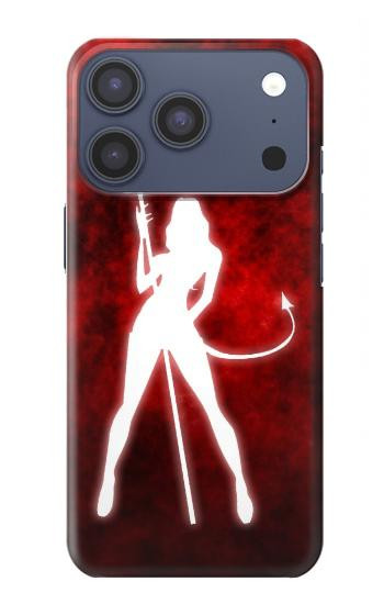 S2455 Sexy Fille du Diable Etui Coque Housse pour iPhone 17 Pro, 18 Pro