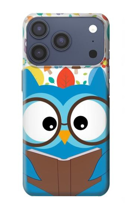 S2521 Nerd Mignon Chouette Dessin animé Etui Coque Housse pour iPhone 17 Pro