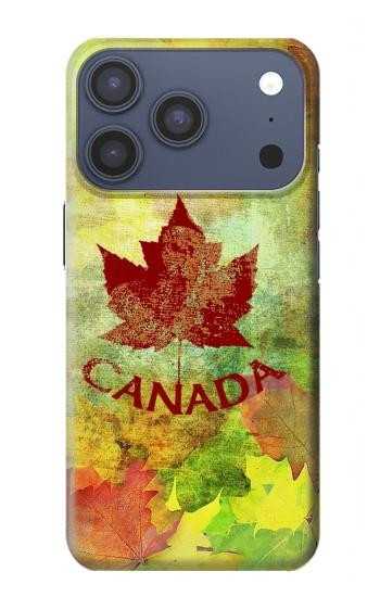 S2523 Canada Feuille d'érable d'automne Etui Coque Housse pour iPhone 17 Pro, 18 Pro