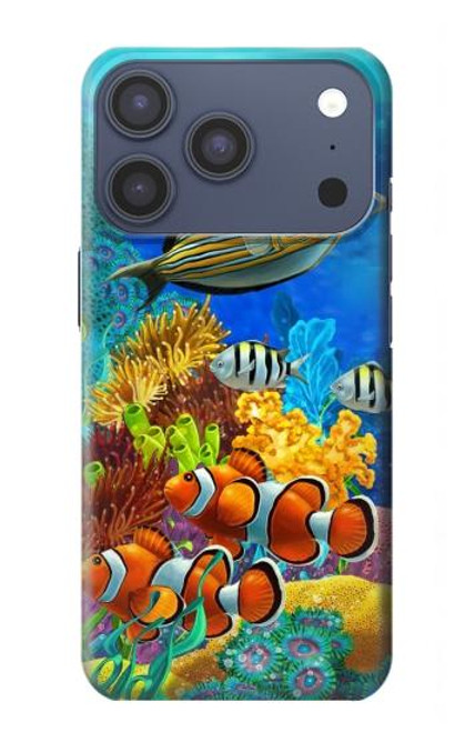 S2568 Mer Poissons marins Coraux Sous-marine Océan Etui Coque Housse pour iPhone 17 Pro
