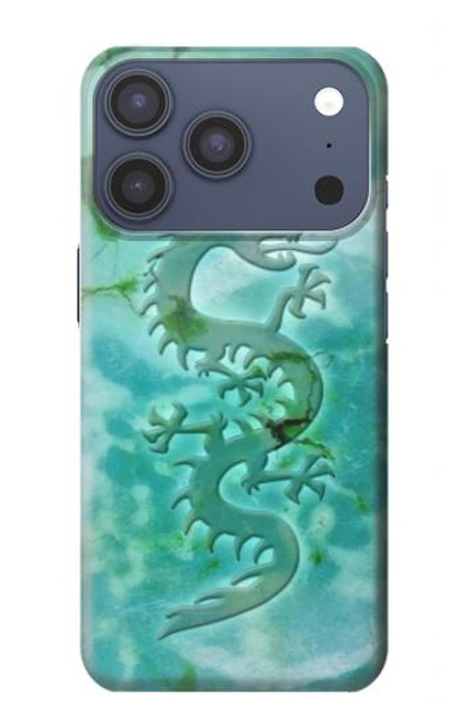 S2653 Dragon Vert Turquoise Pierre Graphique Etui Coque Housse pour iPhone 17 Pro