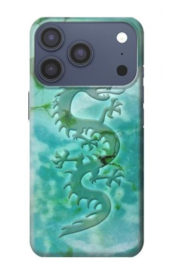 S2653 Dragon Vert Turquoise Pierre Graphique Etui Coque Housse pour iPhone 17 Pro, 18 Pro