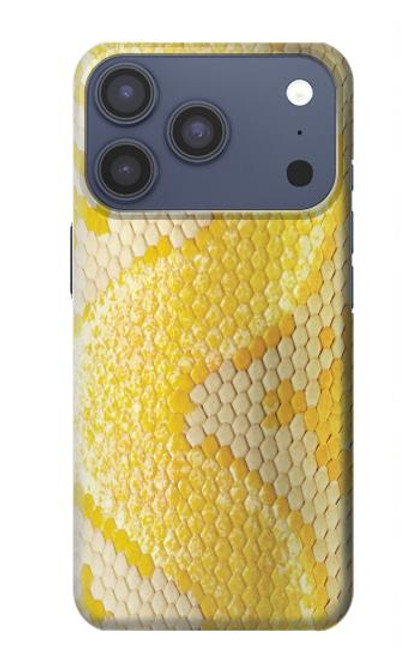 S2713 Serpent jaune imprimé graphique Peau Etui Coque Housse pour iPhone 17 Pro