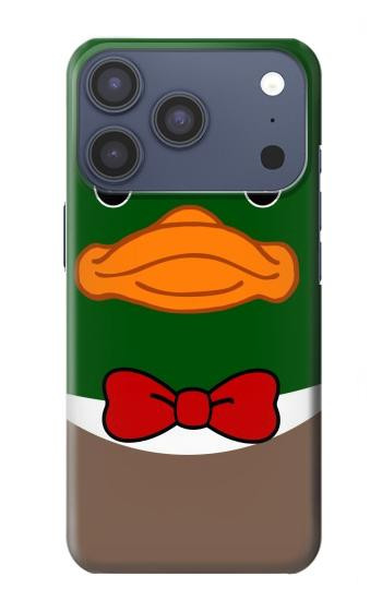 S2762 Vert Tête Canard colvert Tuxedo Dessin animé Etui Coque Housse pour iPhone 17 Pro, 18 Pro