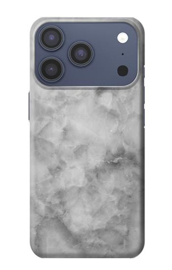 S2845 Texture en marbre gris Etui Coque Housse pour iPhone 17 Pro, 18 Pro