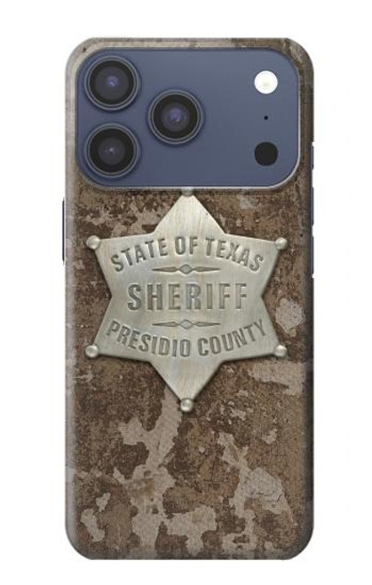 S2868 Texas Presidio shérif du comté Badge Etui Coque Housse pour iPhone 17 Pro