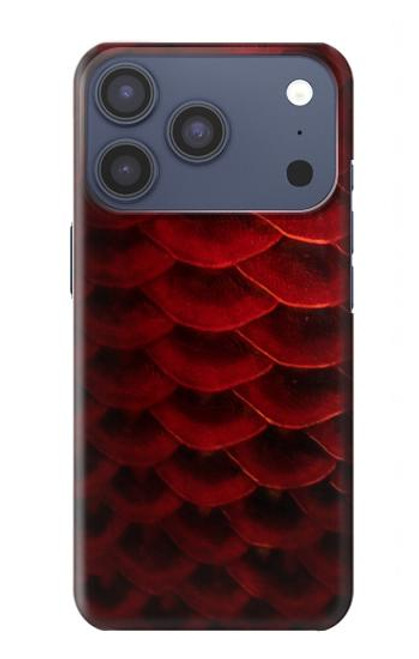S2879 Rouge Arowana écailles de poisson Etui Coque Housse pour iPhone 17 Pro