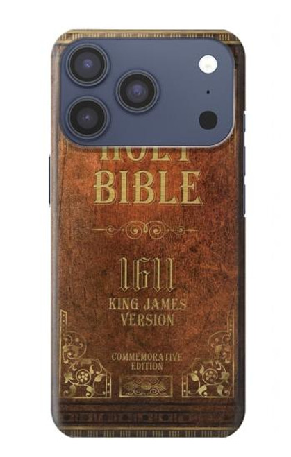 S2890 Holy Bible King James Version 1611 Etui Coque Housse pour iPhone 17 Pro