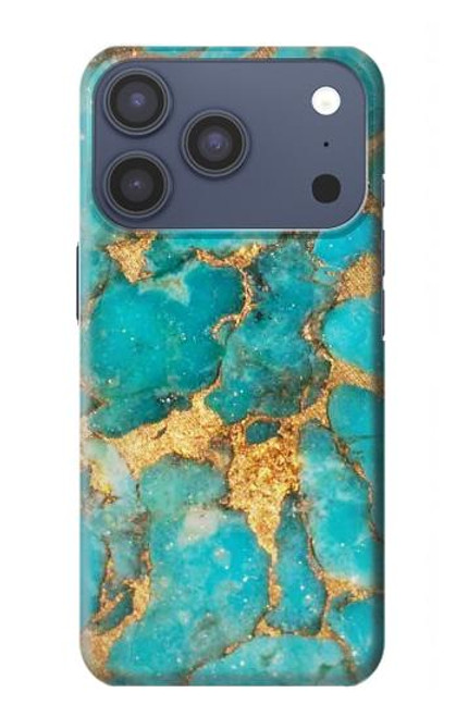 S2906 Aqua Turquoise Pierre Etui Coque Housse pour iPhone 17 Pro