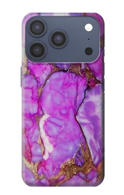 S2907 Violet Turquoise Pierre Etui Coque Housse pour iPhone 17 Pro