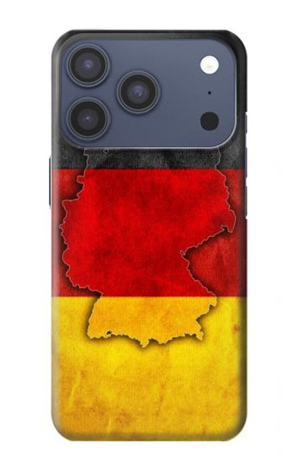 S2935 Allemagne Drapeau Carte Etui Coque Housse pour iPhone 17 Pro