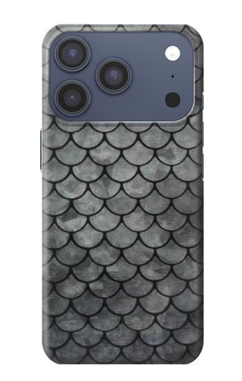 S2950 Echelle Argent Poisson Etui Coque Housse pour iPhone 17 Pro, 18 Pro