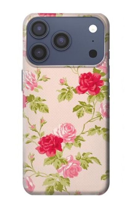 S3037 Jolie Flora Rose Cottage Etui Coque Housse pour iPhone 17 Pro